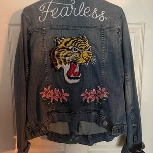 Embroidered torrid jean jacket